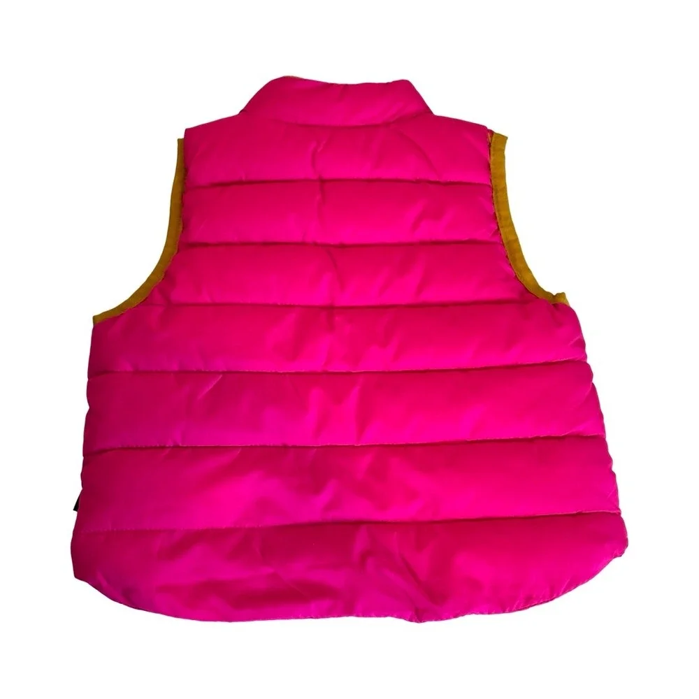 Baby Gap Cold Control Puffer Vest Hot Pink Mustard Yellow 12-18 Months Zip Up